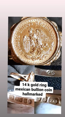Mexican bullion coin ring