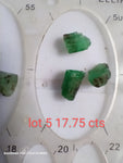 3 piece Emerald facet parcels