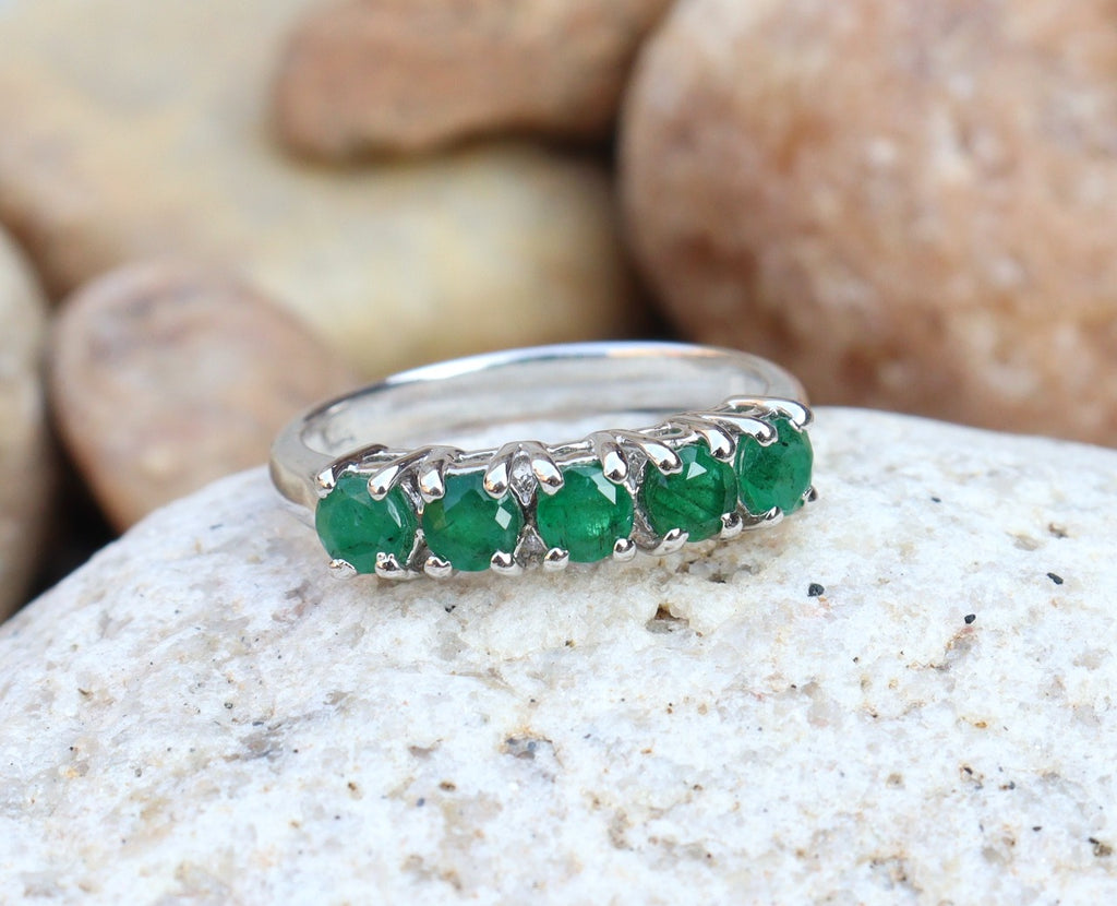 Natural Emerald Ring, 925 Solid Sterling Silver Ring – Silver Dynasty
