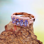 Tanzanite bridge ring