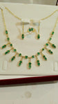 Emerald drop knecklace set