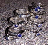 Ceylon Sapphire handmade silver rings